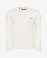 Maglia girocollo manica raglan con taschino
