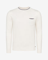 Maglia girocollo manica raglan con taschino