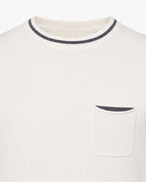Maglia girocollo manica raglan con taschino