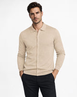 Cardigan con collo in camicia