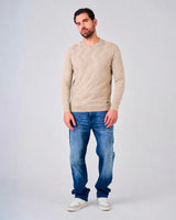 Maglia girocollo con motivo jacquard