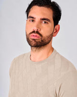 Maglia girocollo con motivo jacquard