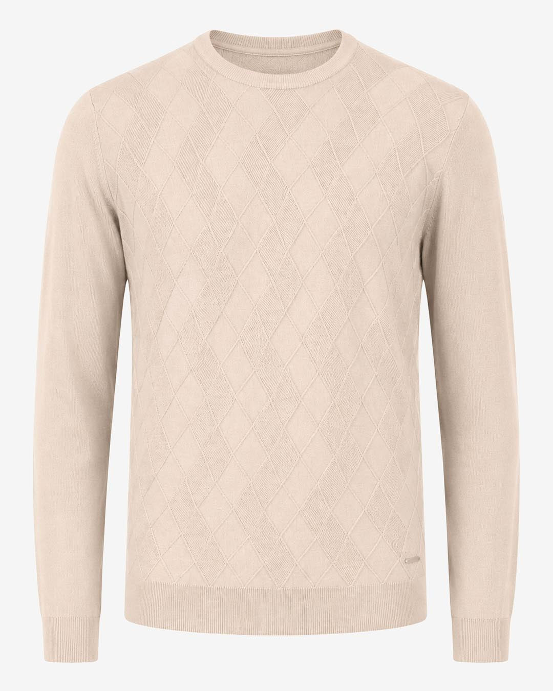Maglia girocollo con motivo jacquard
