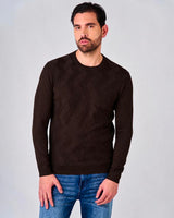 Maglia girocollo con motivo jacquard