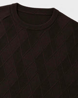 Maglia girocollo con motivo jacquard