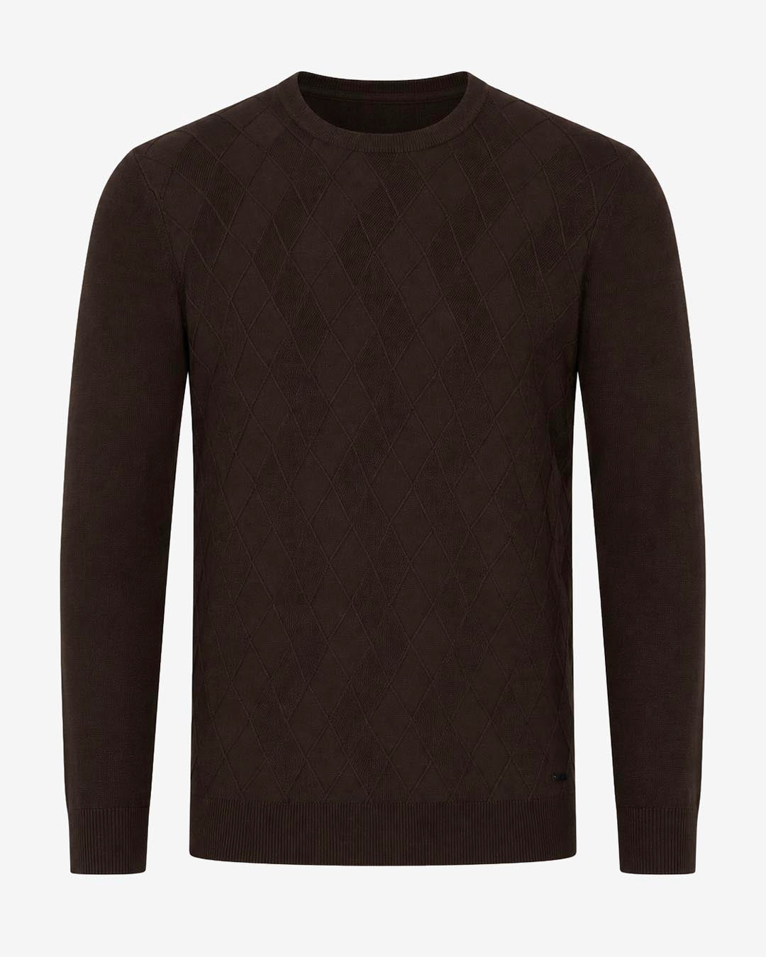 Maglia girocollo con motivo jacquard