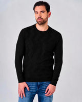 Maglia girocollo con motivo jacquard
