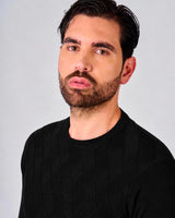 Maglia girocollo con motivo jacquard