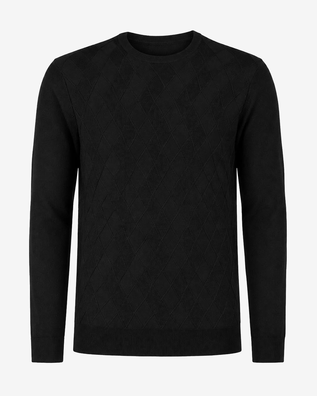 Maglia girocollo con motivo jacquard