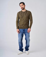 Maglia girocollo con motivo jacquard