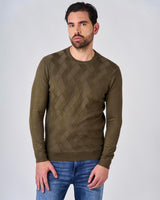 Maglia girocollo con motivo jacquard