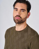 Maglia girocollo con motivo jacquard