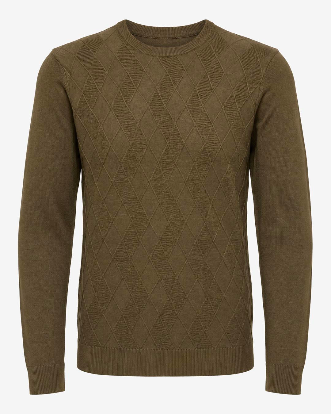 Maglia girocollo con motivo jacquard