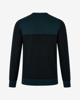Maglia girocollo bicolore con taschino