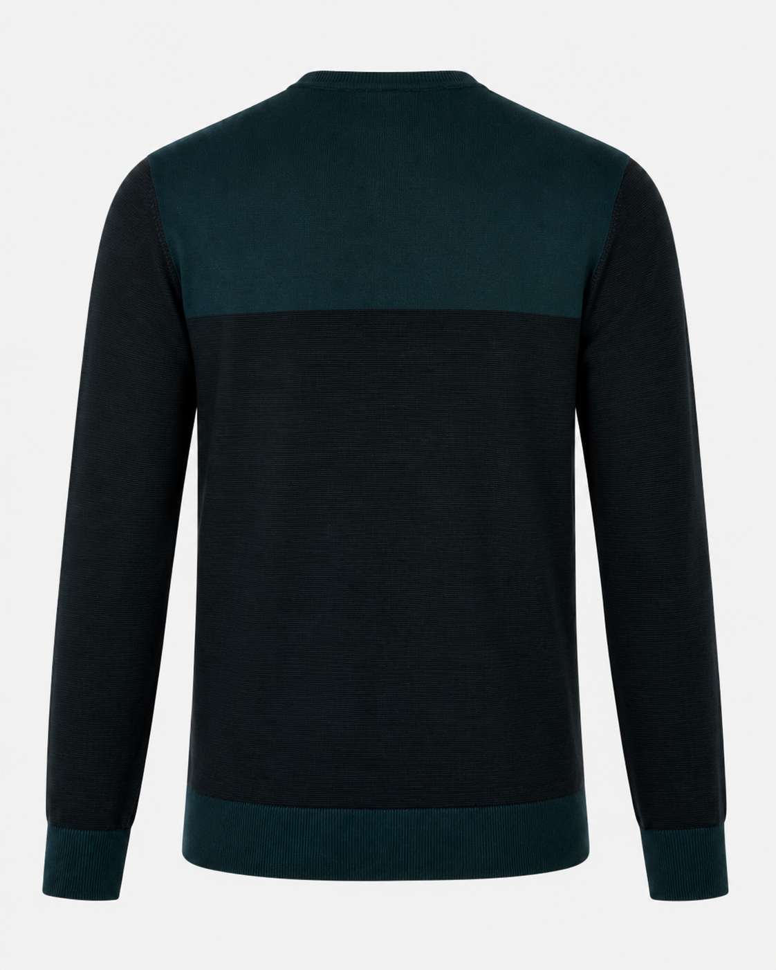 Maglia girocollo bicolore con taschino