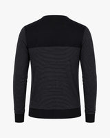 Maglia girocollo bicolore con taschino