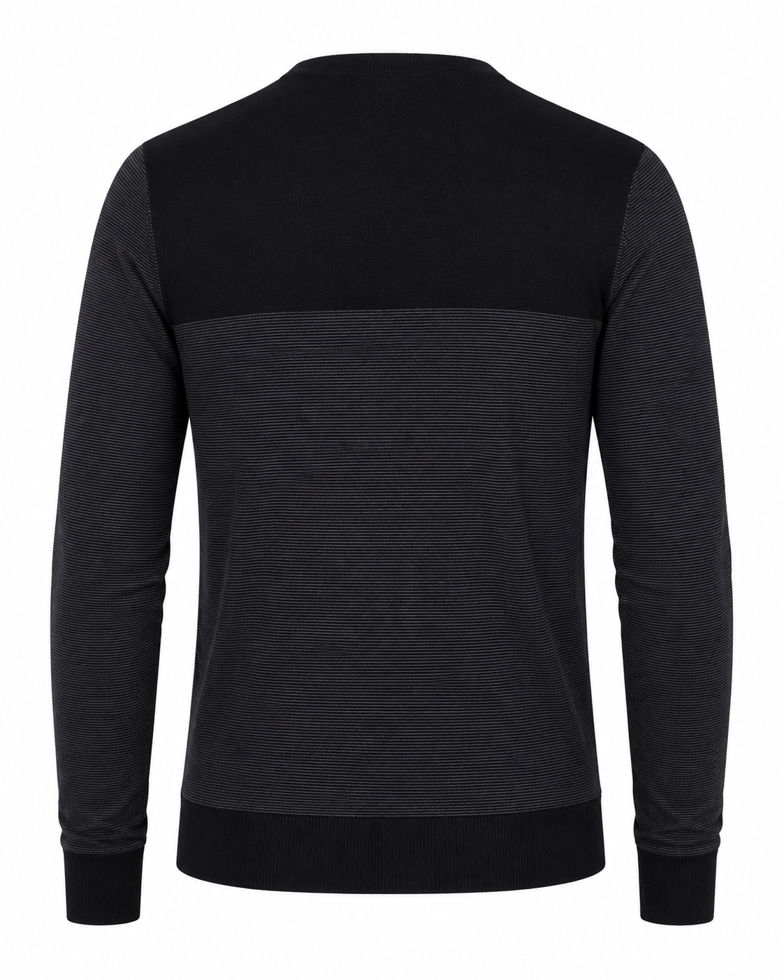Maglia girocollo bicolore con taschino