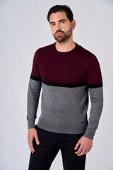 Maglia girocollo bicolore