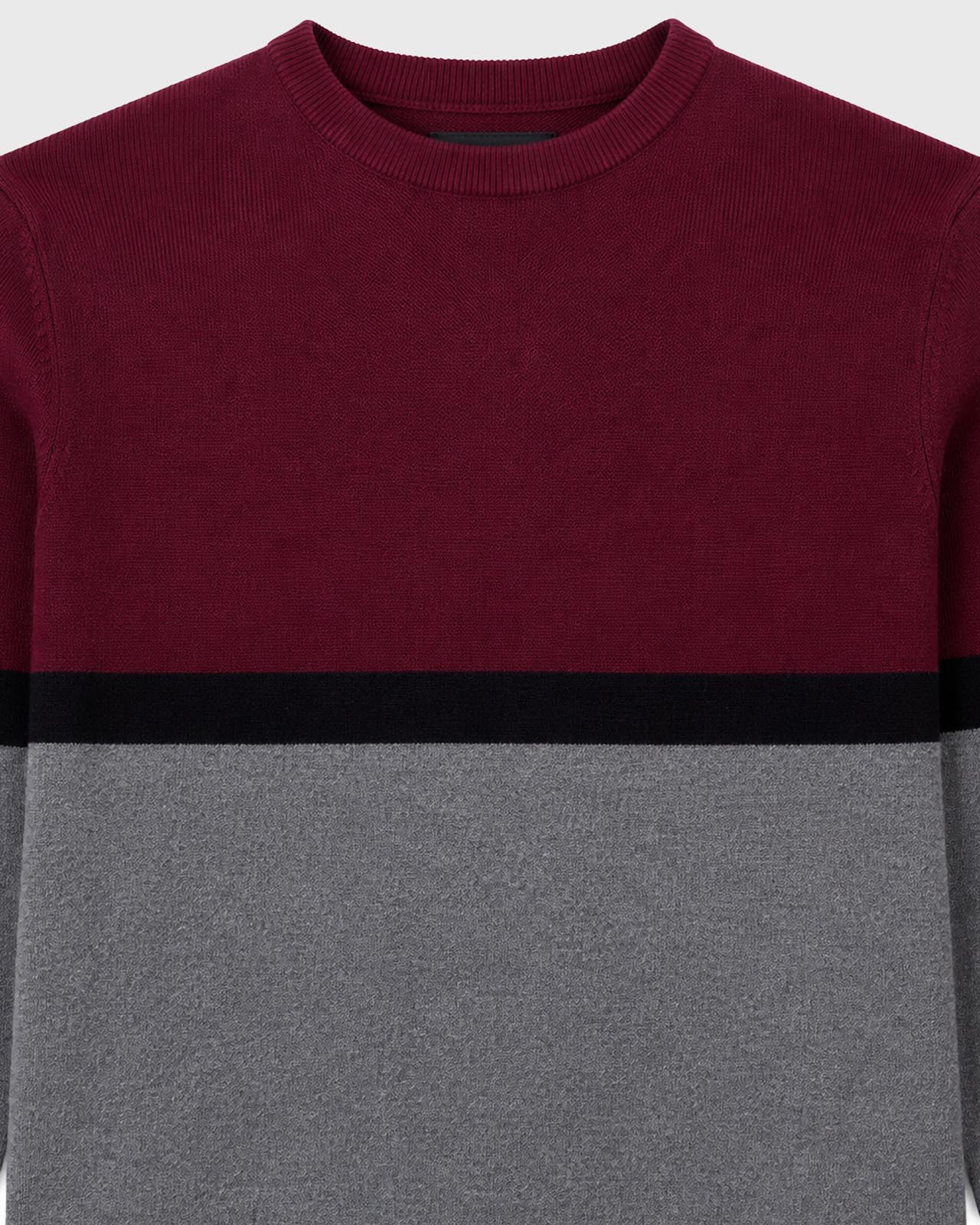 Maglia girocollo bicolore