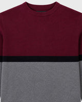 Maglia girocollo bicolore