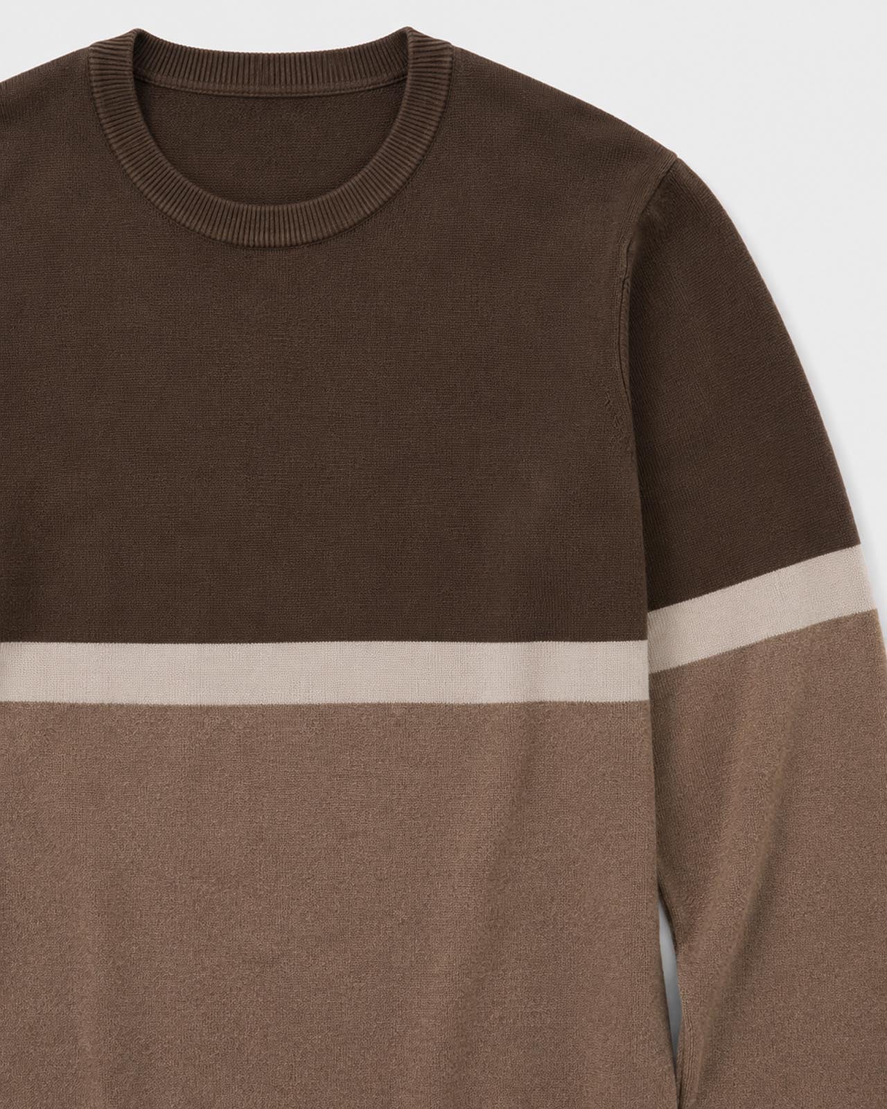 Maglia girocollo bicolore
