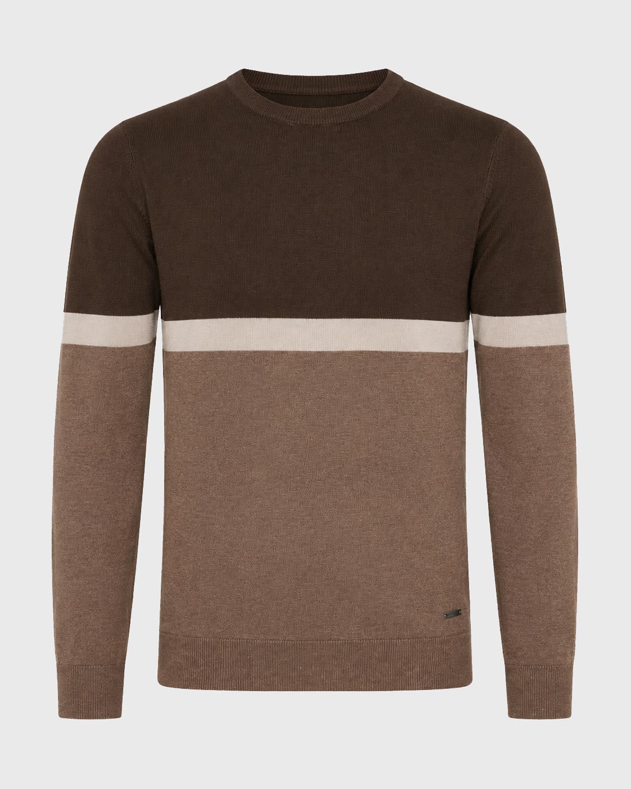 Maglia girocollo bicolore