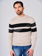 Maglia girocollo bicolore
