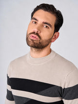 Maglia girocollo bicolore
