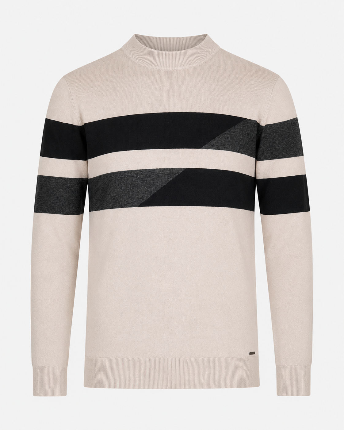 Maglia girocollo bicolore
