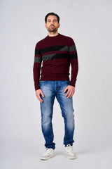 Maglia girocollo bicolore