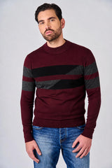 Maglia girocollo bicolore