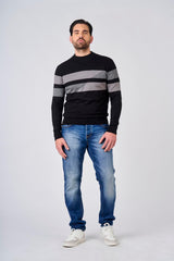 Maglia girocollo bicolore