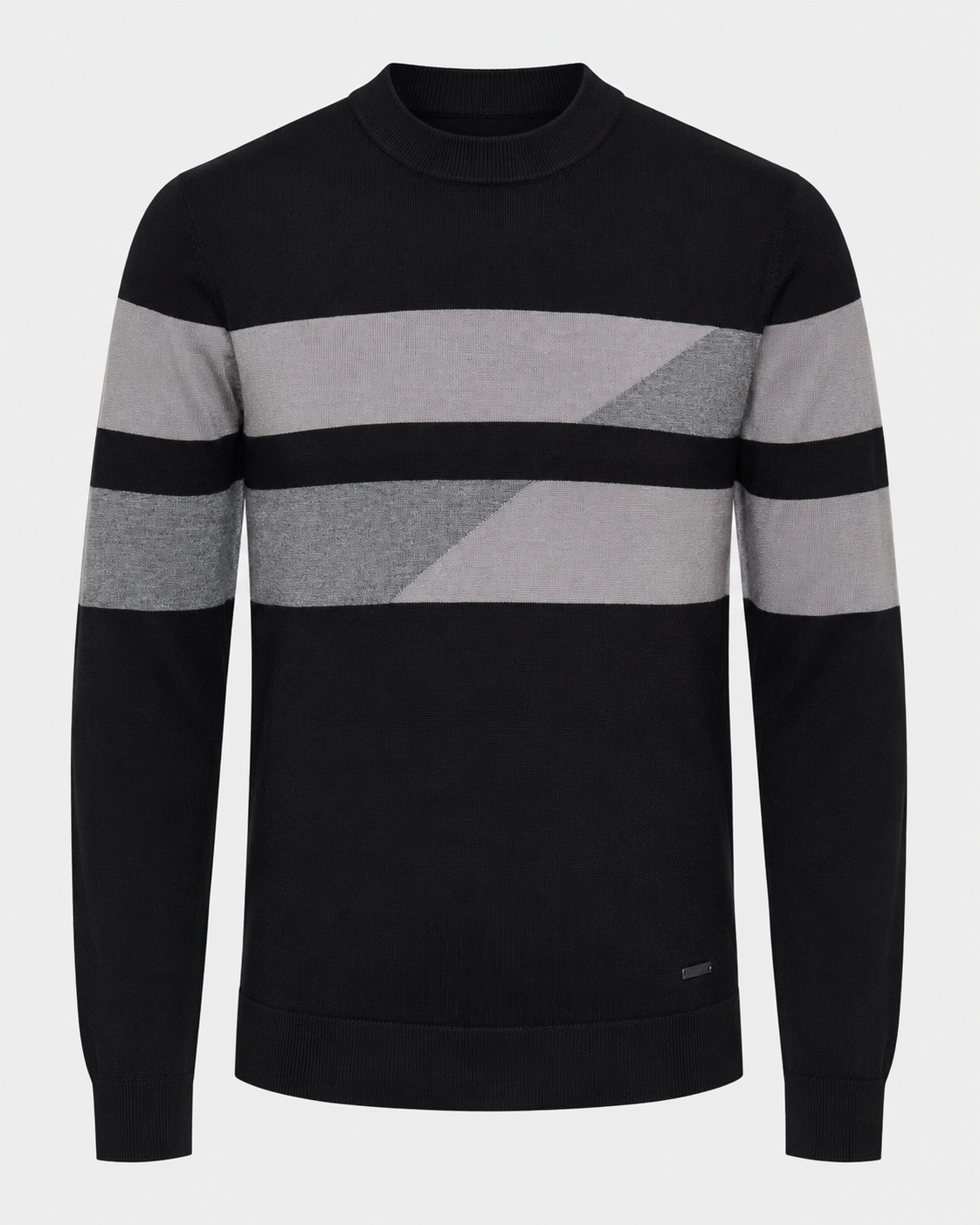 Maglia girocollo bicolore