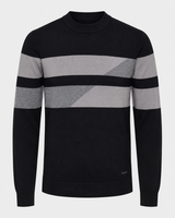 Maglia girocollo bicolore