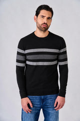 Maglia girocollo bicolore