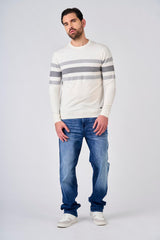 Maglia girocollo bicolore