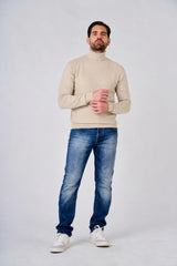Maglia dolcevita con motivo jacquard