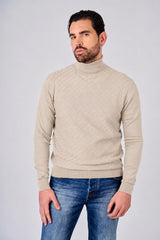 Maglia dolcevita con motivo jacquard