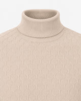 Maglia dolcevita con motivo jacquard