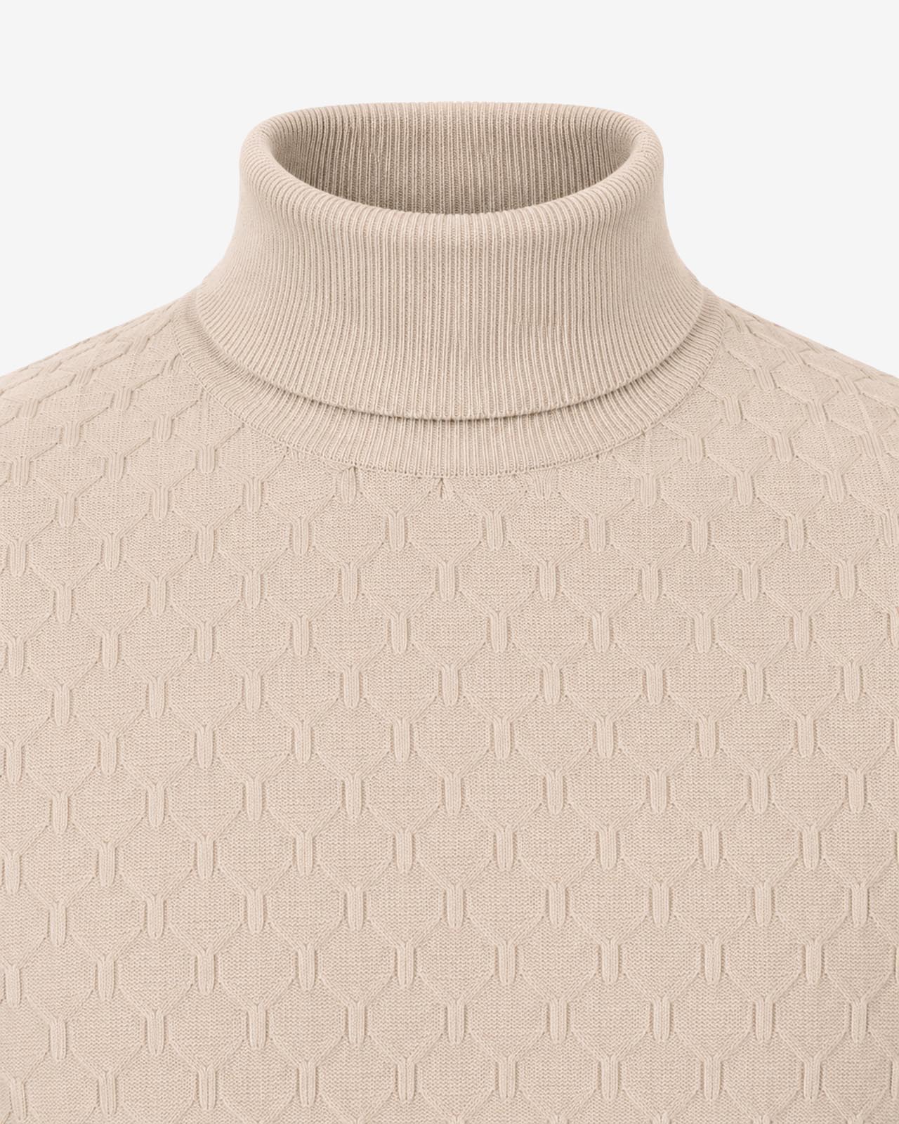 Maglia dolcevita con motivo jacquard