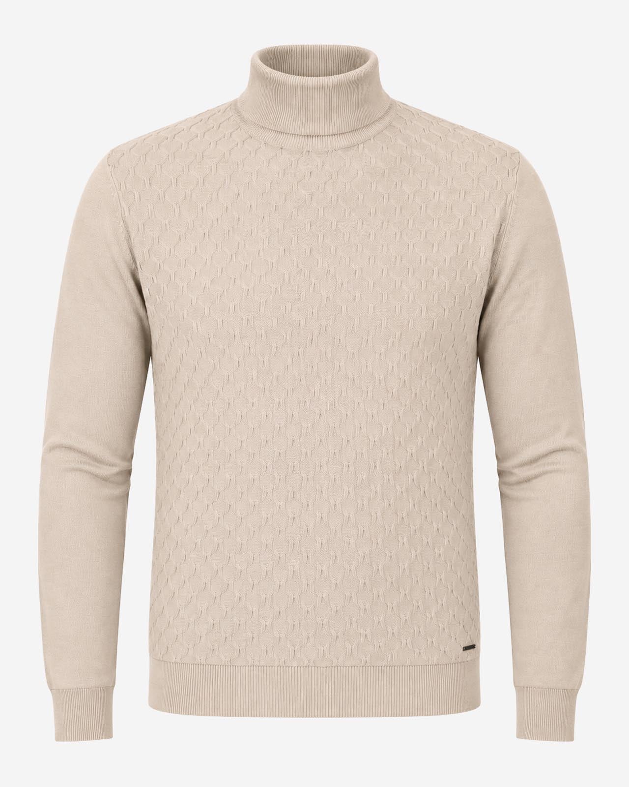 Maglia dolcevita con motivo jacquard