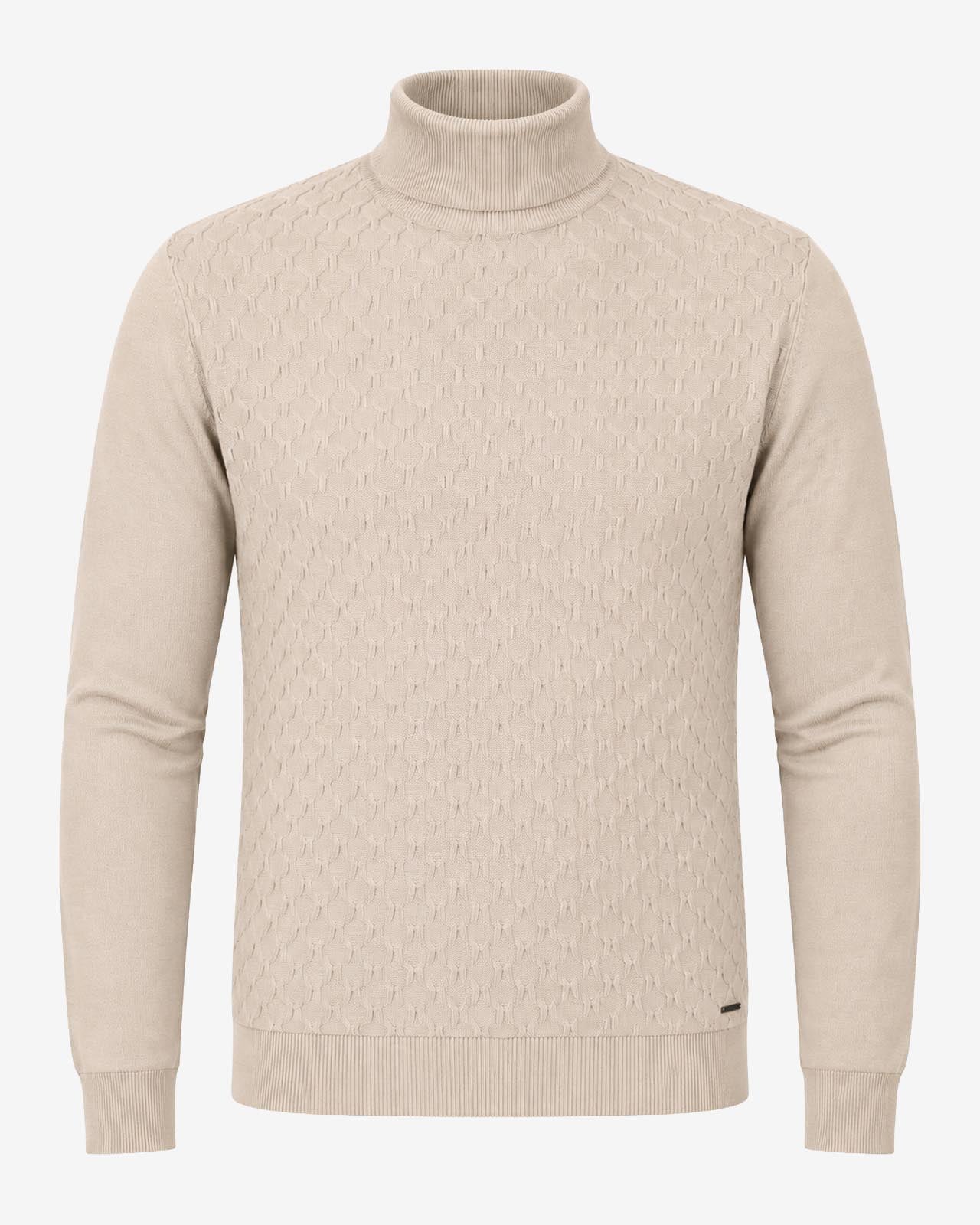 Maglia dolcevita con motivo jacquard