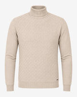 Maglia dolcevita con motivo jacquard