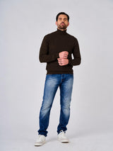 Maglia dolcevita con motivo jacquard