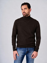 Maglia dolcevita con motivo jacquard