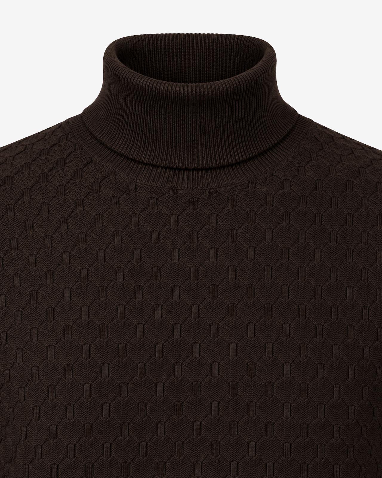 Maglia dolcevita con motivo jacquard