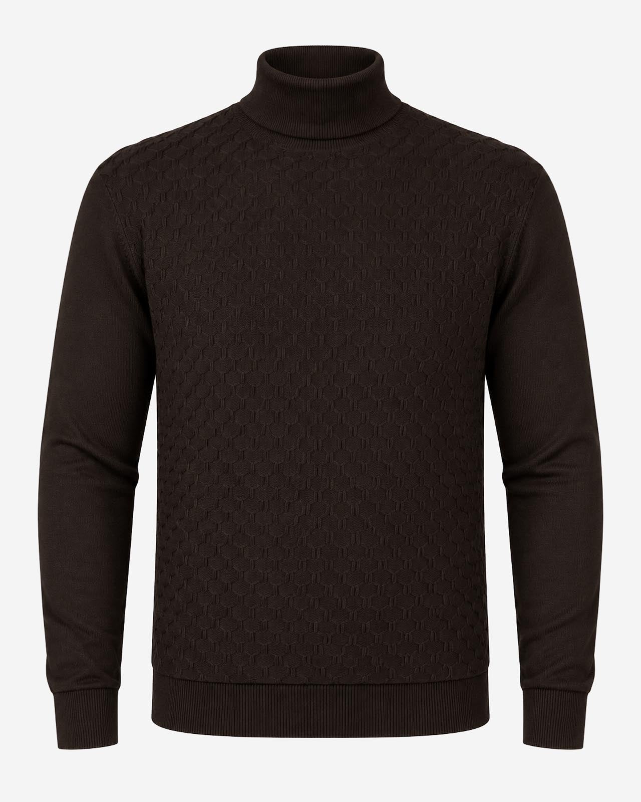Maglia dolcevita con motivo jacquard