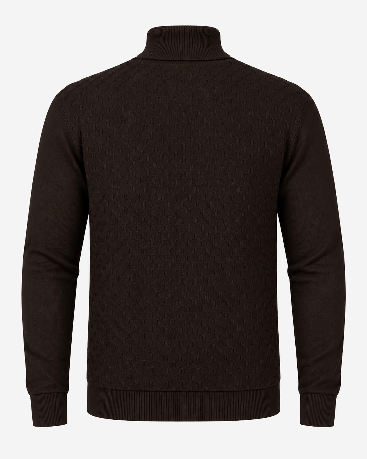 Maglia dolcevita con motivo jacquard