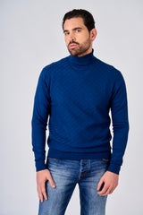 Maglia dolcevita con motivo jacquard