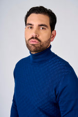 Maglia dolcevita con motivo jacquard